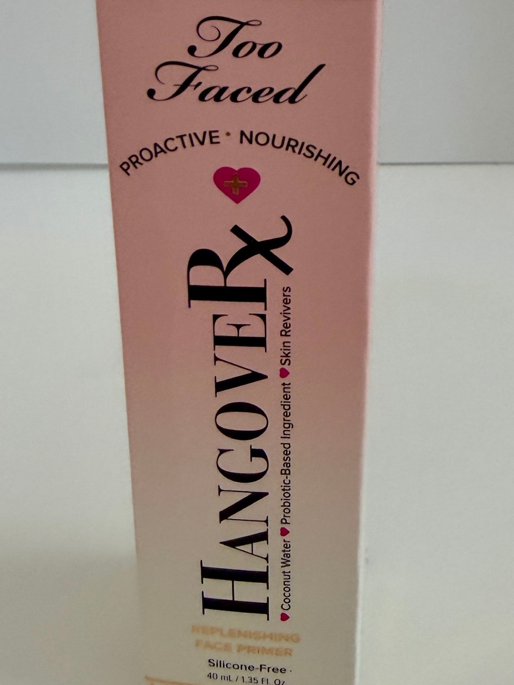 Too Faced Hangover RX Face Primer - Soft Pink Packaging